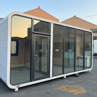 Maison préfabriquée de bureau, conteneur maritime, maison capsule, 40 pieds, luxe, panneau sandwich en acier, moderne, cabine Apple