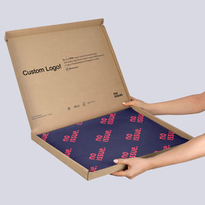 맞춤 로고 인쇄 골판지 평판 소형 소포 배송 포장 저렴한 얇은 레터 박스 포장재 - Product Image 5