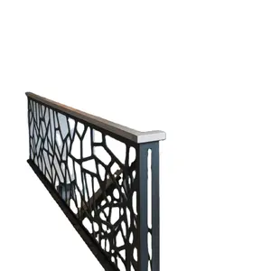 Balustrades and aluminum handrail metal baluster modern fence indoor ms parapet square pipe design cement balcony railing height