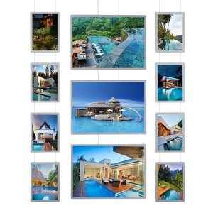 Dropshipping Customized A4 Wall-Mounted/Handing Advertising Crystal Slim <b>LED</b> <b>Light</b> <b>Box</b> Acrylic Panel High Brightness - Product Image 1