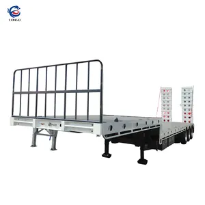 4 axle 6 axle 70 tons 100 ton capacity low bed semi trailer detachable lowbed trailer low loader truck trailer for tractor