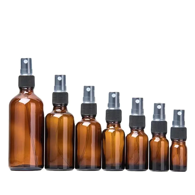 Inventory 5ml 10ml 15ml 20ml 30ml 50ml 100ml amber glass perfume pump mist spray wine bottles cosmetic bottle packaging