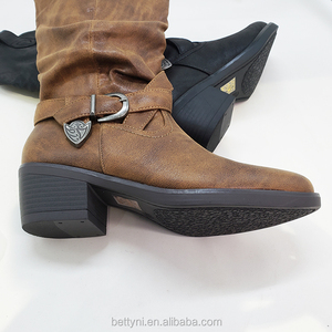 Nuovo Design Occidentale Stivali Da Cowboy per la Signora <span class=keywords><strong>Tacco</strong></span> <span class=keywords><strong>Basso</strong></span> di Modo Delle Donne Stivaletti - Product Image 4