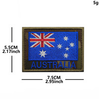 Écusson brodé en tissu polyester du drapeau australien, à coudre, accessoire pour sac extérieur, en stock