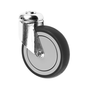 Medium Light Shopping Cart <strong>Casters</strong> Single Ball Bearing With Thread Guards Swivel Wheels Rubber <strong>Caster</strong> Wheels - Product Image 1