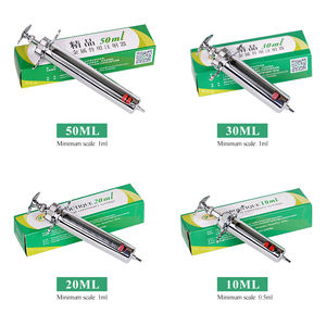 10ml/20ml/30ml/50ml veteriner enjektör paslanmaz çelik gövde cam tüp kanatlı hayvancılık enjeksiyon Vaccination şırıngalar - Product Image 5