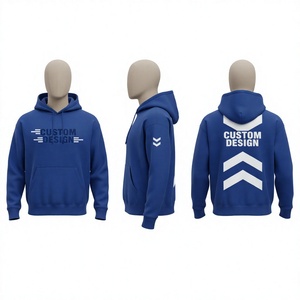 Sweat-shirt à capuche bleu pour homme, coupe classique, imprimé devant et derrière, style décontracté, idéal pour l'automne, design personnalisé - Product Image 1