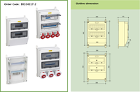 Boîtier combiné de prises multiprises industrielles étanches ABS OEM boîtier de distribution d'énergie