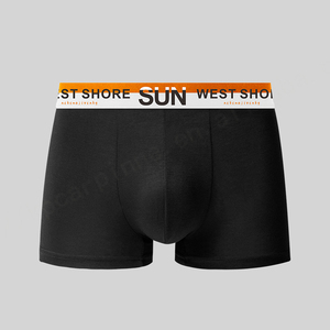 Venta al por mayor de ropa interior elástica suave de alta calidad de los hombres personalizados cómodos de algodón transpirable calzoncillos de tiro medio gran oferta Logo - Product Image 4