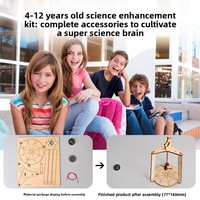 Kit Bricolage Boussole STEM en Bois – Jouet Scientifique Éducatif sur le Magnétisme pour Enfants de 5 à 7 Ans – Projet Scolaire