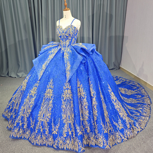 Jancember 6784 Luxurious Royal Blue Puffy Gowns Evening <strong>Debutant</strong> <strong>Dresses</strong> - Product Image 3