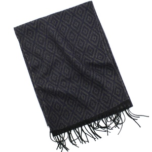 Azul oscuro Beige estilo largo invierno cálido Cachemira sensación Unisex venta al por mayor personalizado tejido suave lana acrílico tejido cepillado bufanda - Product Image 2