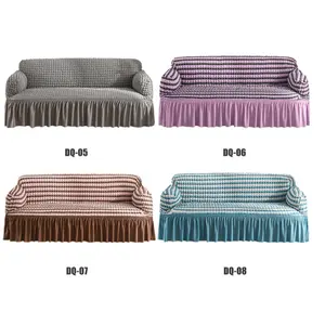 Luxury sofa cover stretch soild waterproof sofa cover Jacquard Magic Plain Polyester Slip Couch Sofa Cover