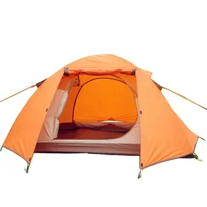 Çin çadır üreticisi yüksek kaliteli hafif 1-2 kişi 3 sezon sırt çantası uzun yürüyüşe çıkan kimse ile açık kamp çadırı alüminyum direk