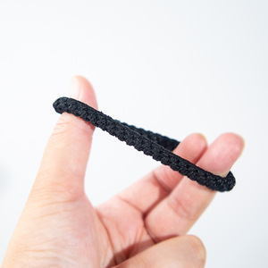 Élastique à cheveux tressé en corde, durable, couleur unie, accessoire de tête décontracté - Product Image 4