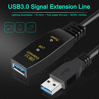 Câbles d'extension USB 3.0 en PVC de 15 m (50 pi) mâle vers femelle avec amplificateur de signal, garantie de 12 mois, compatibles avec les appareils