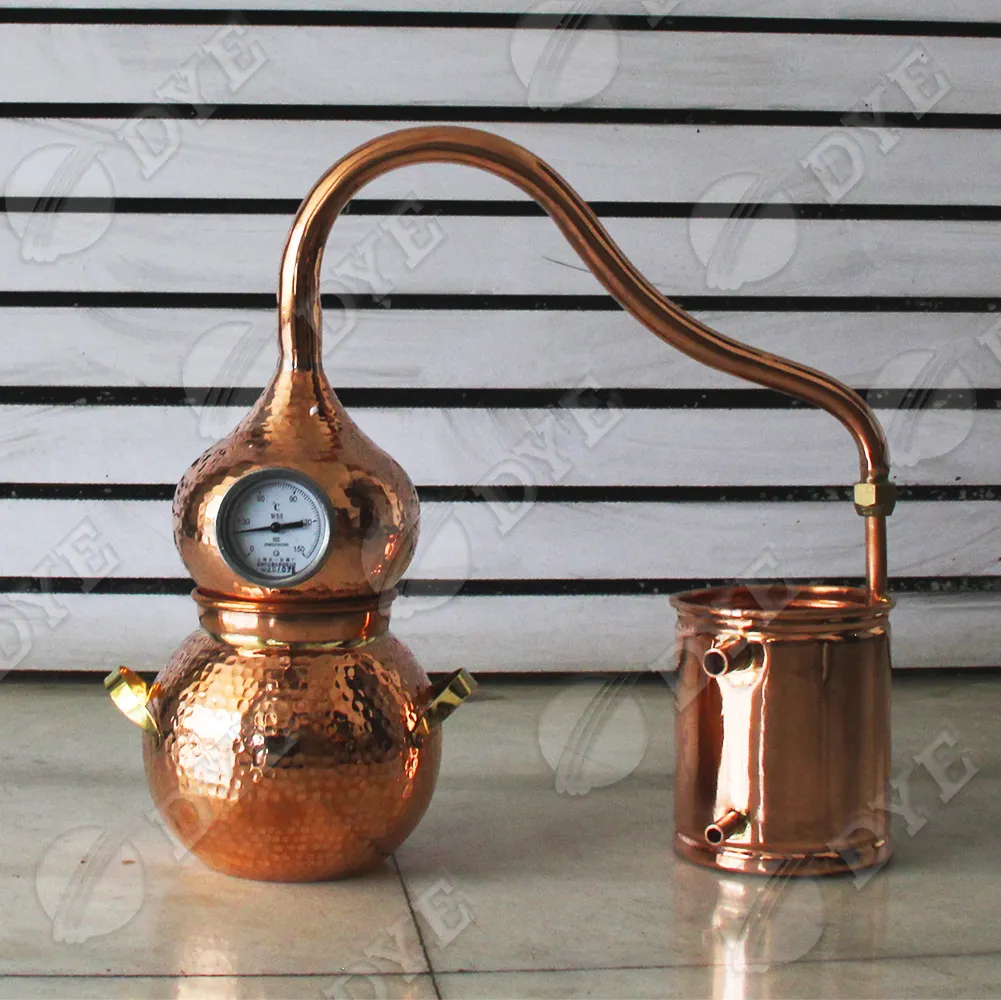 صبغ 2L 5L 10L مجموعة تقطير النحاس Alembic ويسكي لغو لا يزال