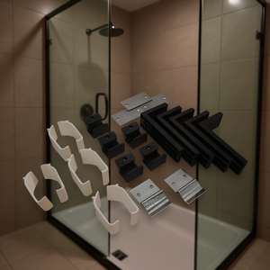 Kit de montaje de panel de baño de 23 cm de ancho, 32 cm de largo y 6 cm de alto para pantallas de baño - Product Image 3