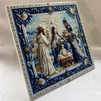 Ornement religieux de bureau en résine 3D Cœur Immaculé de Marie, décoration d'intérieur, ustensiles d'église, décor de baptême