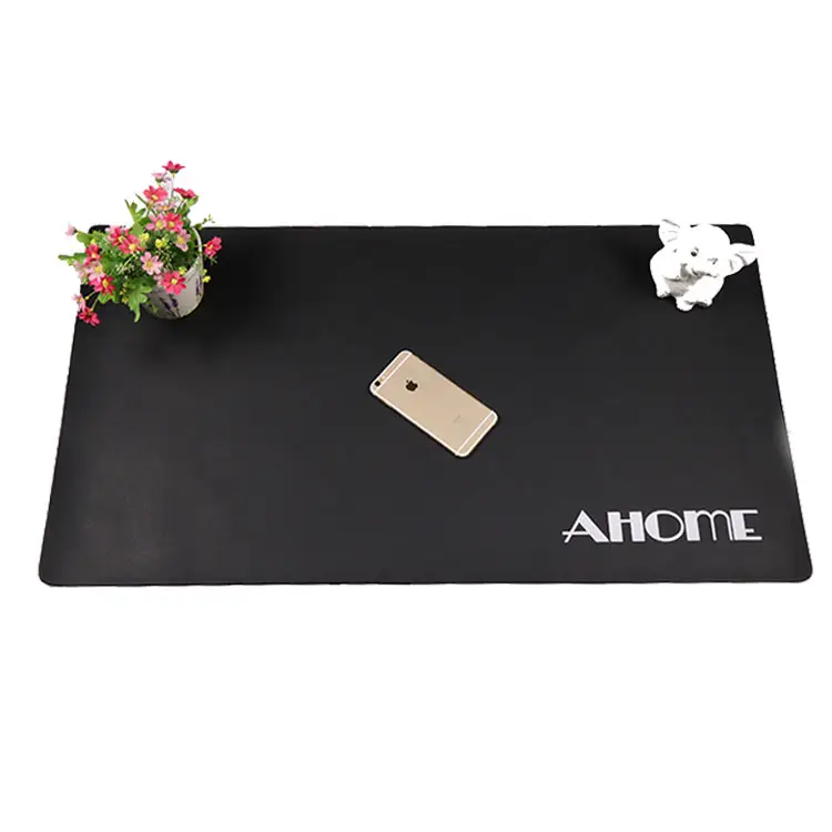 Office desk pad,custom PVC leather smooth office desk protector pad mat,blank large waterproof computer desk top counter mat