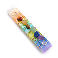 NOUVEAU Bâton de sélénite naturel à 7 chakras Pierre de guérison pour décoration Cadeau