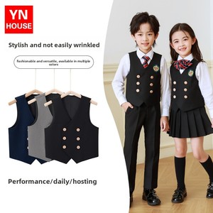 Uniforme Escolar Estilo Británico para Niños <span class=keywords><strong>de</strong></span> Primaria, Unisex, Poliéster, Personalizado para Primavera/Otoño/Verano, <span class=keywords><strong>Coro</strong></span> - Product Image 3