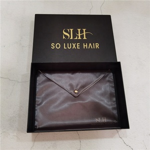 Custom Luxury Poly Mailer Silk Hair Packing Bag Satin Envelope Hair Extensions Wigs Packaging Boxes Hair Bundle Packaging Box