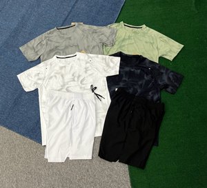 Ensemble de T-shirts de Sport pour Hommes, Vente <span class=keywords><strong>en</strong></span> Gros <span class=keywords><strong>Direct</strong></span> Usine, <span class=keywords><strong>en</strong></span> Soie Glacée, Séchage Rapide, Lisse, Élastique, Anti-Bactérien, Respirant, Lot de 2 Pièces pour l'Entraînement - Product Image 6
