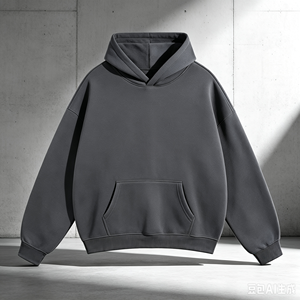 Sweat à capuche oversize en molleton 100 % polyester de haute qualité 160 g, motif araignée 3D en relief, manches longues, collection hiver 2026 - Product Image 3