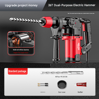 Marteau perforateur électrique Delixi, perceuse à percussion, démolisseur multifonctionnel trois-en-un, haute puissance, qualité industrielle, usage intensif
