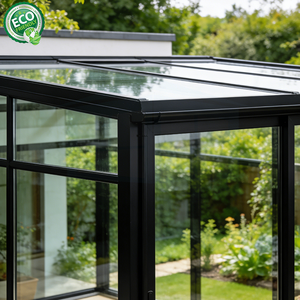 Véranda professionnelle extérieure à toit incliné, véranda de jardin en verre trempé double - Product Image 2