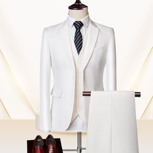 Luxe 3 pièces hommes <span class=keywords><strong>costume</strong></span> <span class=keywords><strong>de</strong></span> mariage mode mince couleur unie bureau d'affaires ensembles grande taille Blazer pantalon <span class=keywords><strong>gilet</strong></span> grande taille Options - Product Image 6