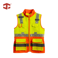 Gilet de travail haute visibilité JIADE WorkPro pour femmes, réfléchissant, respirant, bicolore, en polyester, grandes tailles, idéal pour l'été