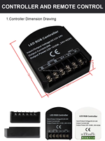 Controlador de Luces LED Pixel, Inteligente, con Wifi, Sincronización Musical RGB, 3 Canales, Carga Máxima de 576W, Garantía de 3 Años, Sistema de Control LED