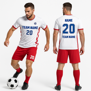 Campione Gratuito Divisa da Calcio Retrò Personalizzata ad Asciugatura Rapida con Stampa Digitale Kit Uniforme De Futebol per Uomo Servizio OEM Nome Squadra Messico - Product Image 3