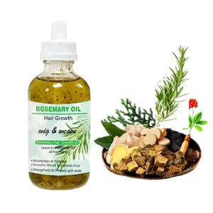 MOQ 100 buah 60ml minyak esensial rosemary serum pertumbuhan rambut dengan pertumbuhan biotin dan densification