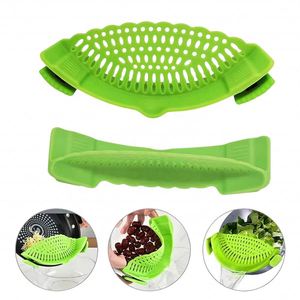 Égouttoir en silicone pour casseroles et poêles, ustensile de cuisine pratique, service OEM ODM, prix usine, égouttoir à pâtes et légumes à clipser pour casseroles et poêles - Product Image 3