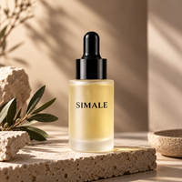 Botol Dropper Kaca Matte Frosted Grosir 30ml, Vial Minyak Esensial Kosong untuk Serum Kosmetik Krim Wajah, Cetak Logo Custom
