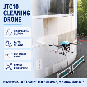 โดรนทำความสะอาดอุตสาหกรรมขั้นสูง เครื่องฉีดน้ำแรงดันสูงแบบ UAV สำหรับล้างผนังอาคารสำนักงานและโครงการต่างๆ - Product Image 1
