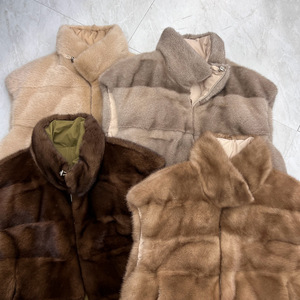 Gilet <span class=keywords><strong>di</strong></span> Pelliccia <span class=keywords><strong>di</strong></span> Lusso da Donna con Collo Alto, Cappotto in <span class=keywords><strong>Visone</strong></span> Naturale Completo, Capospalla Casual per l'Inverno - Product Image 4