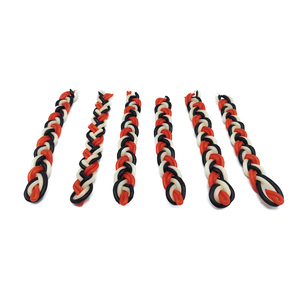 Schweben Sie, um Havdalah Candle Judaism Ner Mitzvah Marke schwarz rot und weiß Geflecht NEU in Box zu zoomen - Product Image 2