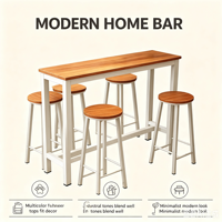Combinaison créative moderne et écologique de tabouret haut et petite table de bar pour cuisine et salle à manger