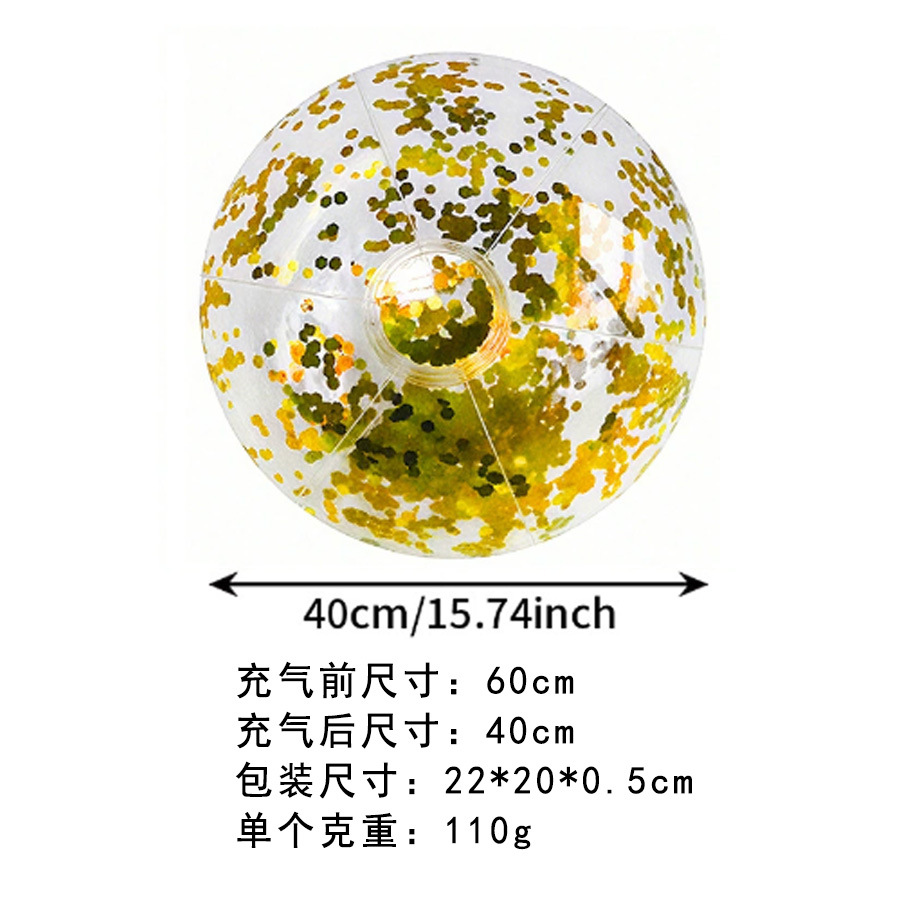 Bola de lentejuelas doradas de 60 cm.