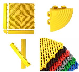 400x400x18mm chống trượt sàn nhà để Xe gạch lồng vào nhau nhựa gạch lát sàn sàn Mat cho bãi đậu xe wokshop - Product Image 2
