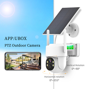 Giá thấp 3MP CCTV pin năng lượng mặt trời Powered video giám sát Wifi IP Ngoài Trời 4 gam Sim thẻ máy ảnh năng lượng mặt trời PTZ máy ảnh - Product Image 1