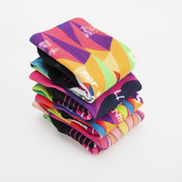 Chaussettes de sport de compression personnalisées colorées pour le cyclisme, sublimées, pour jeunes et adultes