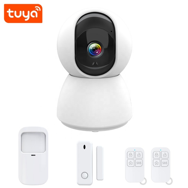 IOT 2-in-1 Home Alarm Security Camera System Door/Window Remote Control SOS Motion Detector Wide Angle Cloud