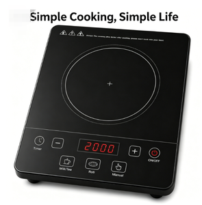 Table de cuisson à <span class=keywords><strong>induction</strong></span> tactile 2000W, puissance réelle 1350W, bobine en cuivre, minuteur LED, avec préréglages pour Roti et thé au lait, plaque vitrocéramique portable pour usage domestique - Product Image 2