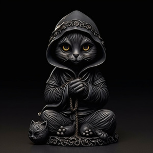 Adorno de Resina de Gato Negro para Halloween, Decoración Creativa para el Hogar, Estilo A B C D - Product Image 2