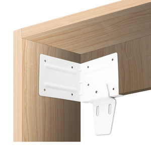 Heavy-Duty Corner Brace White Painted Carbon Steel Hanging <b>Bracket</b> For Cabinet Bathroom <b>Floating</b> <b>Shelf</b> - Product Image 1
